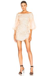 Zimmermann Painted Heart Contour Mini Dress In Pink