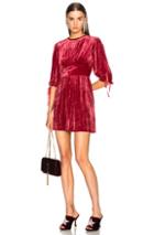 Alexachung Velvet Flute Sleeve Dress In Red