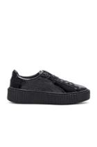 Fenty By Puma Patent Leather Creeper Sneakers In Black