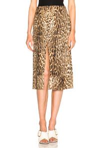 Chloe Printed Leopard Jacquard Skirt In Animal Print,neutrals