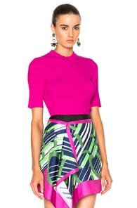 Carven Short Sleeve Top In Pink
