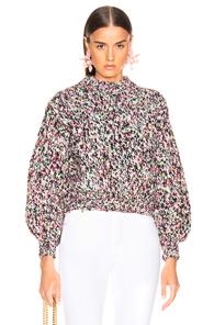 Ulla Johnson Rhea Pullover In Green,pink,white