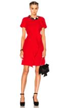 Msgm Ruffle Mini Dress In Red