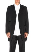 Comme Des Garcons Homme Plus Wool Gabardine Jacket In Black
