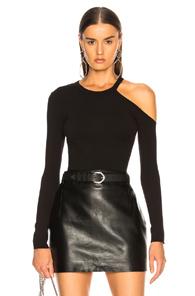 Enza Costa For Fwrd Exposed Shoulder Top In Black