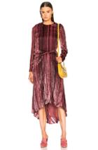 Sies Marjan Maude Long Sleeve Pick Dress In Pink,stripes