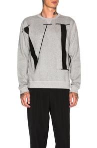 Valentino Vltn Sweatshirt In Gray