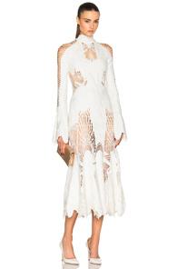 Jonathan Simkhai Trumpet Gown In White