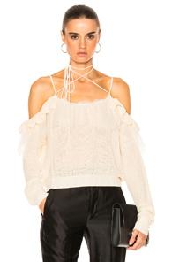 Philosophy Di Lorenzo Serafini Cold Shoulder Tie Top In Neutrals