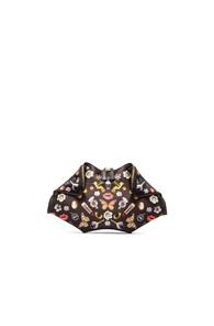 Alexander Mcqueen Small Demanta Clutch In Black,animal Print,floral