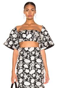 Alexis Tiras Top In Black,floral,white
