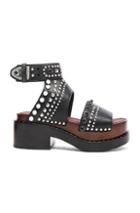 3.1 Phillip Lim Leather Nashville Open Platforms In Black