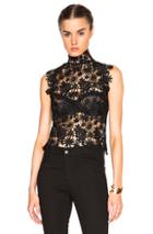Theperfext Sabrina Crochet Lace Sleeveless Top In Black