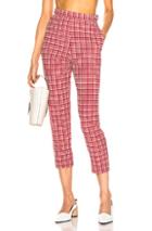 Rachel Comey Flat Westside Pant In Plaid,red