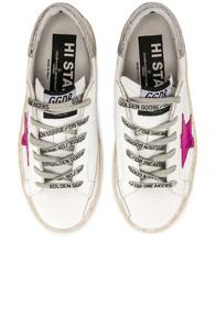 Golden Goose Hi Star Sneakers In Pink,white