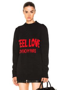 Givenchy I Feel Love Sweater In Black,red