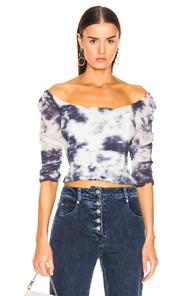 Miaou Madeline Top In Blue,tie Dye,white