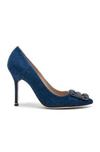 Manolo Blahnik Hangisi 105 Heel In Blue