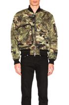 Givenchy Printed Bomber Jacket In Green,abstract