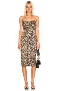 Veronica Beard Liza Dress In Animal Print,brown,neutral