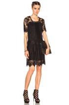 Burberry Prorsum Chantilly Lace Dress In Black