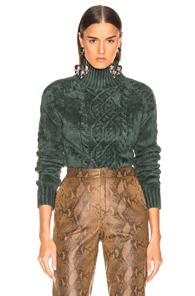 Sies Marjan Rory Mockneck Sweater In Green