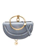 Chloe Small Nile Leather Minaudiere In Blue