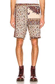 Paria Farzaneh Iranian Print Shorts In Neutral,paisley,red