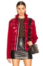 Moncler Bubble Track Jacket In Red