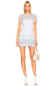 Jonathan Simkhai Guipure Lace Mini Dress In Blue