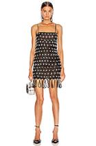 Area Embroidered Net Dress In Black