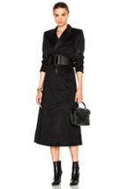 Saint Laurent Cashmere Belted Coat In Black