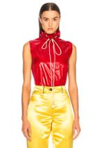 Calvin Klein 205w39nyc Drawstring Neck Top In Red