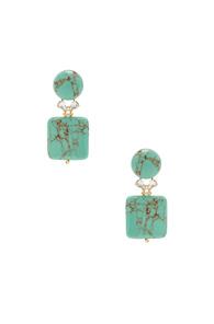 Lele Sadoughi Stone Starlet Earrings In Green