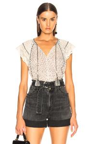 Ulla Johnson Rena Top In Geometric Print,white