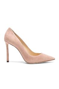 Jimmy Choo Romy 100 Suede Heels In Pink