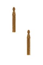 Oscar De La Renta Classic Long Chain Tassel Earrings In Metallics