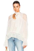 Jonathan Simkhai Smocking Lace Top In White