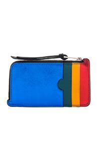 Loewe Rainbow Coin Card Holder In Black,metallics