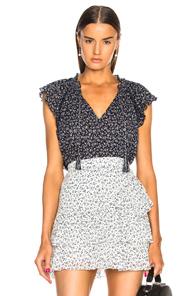 Ulla Johnson Sigrid Top In Blue,floral