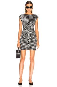 Rachel Comey Flatlanders Dress In Checkered & Plaid,black,white