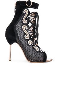 Sophia Webster Selina Sandal Booties In Black,metallics