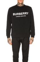Burberry Logo Print Sweatshirt In Black