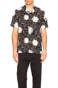 Junya Watanabe Cupra Voile Print Shirt In Black,floral