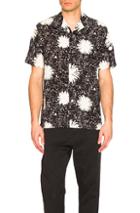 Junya Watanabe Cupra Voile Print Shirt In Black,floral