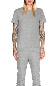 John Elliott + Co Short Sleeve Villain Crew In Gray