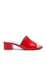 Maryam Nassir Zadeh Leather Sophie Slides In Red