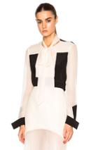 Prabal Gurung Crepe De Chine Blouse In Black