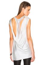 Ann Demeulemeester Satin Drape Top In White