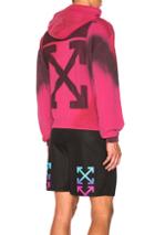 Off-white Spray Hoodie In Pink,ombre & Tie Dye